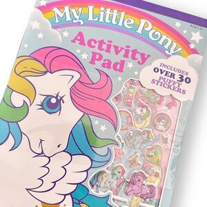 NEW Retro My Little Pony Activity Pad W/ Over 30 Puffy Stickers Cute GEN 1 style